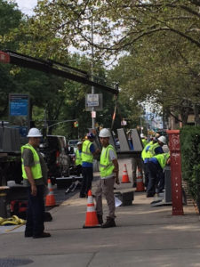 This morning a new station was being installed on the sidewalk between the Vaux condo at 372 CPW and 400 CPW. 
