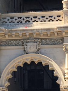The archway at the entrance of 418 Central Park west. 